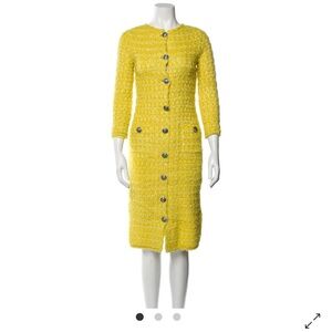 Yellow Button-Down Women's Dress